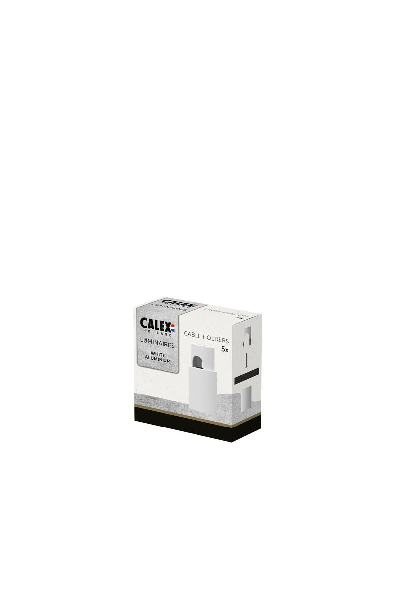 Calex aluminium cable holders set5/white