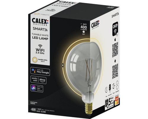 Smart LED Filament Smokey Globelamp G125 220-240V 7W 400lm 1800K E27