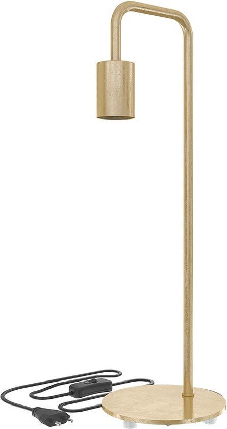 U-Line tafellamp goud E27 met aan/uit schakelaar, max 1*60W incl., hoogte 53 cm voet dia 15 cm, 150cm kabel