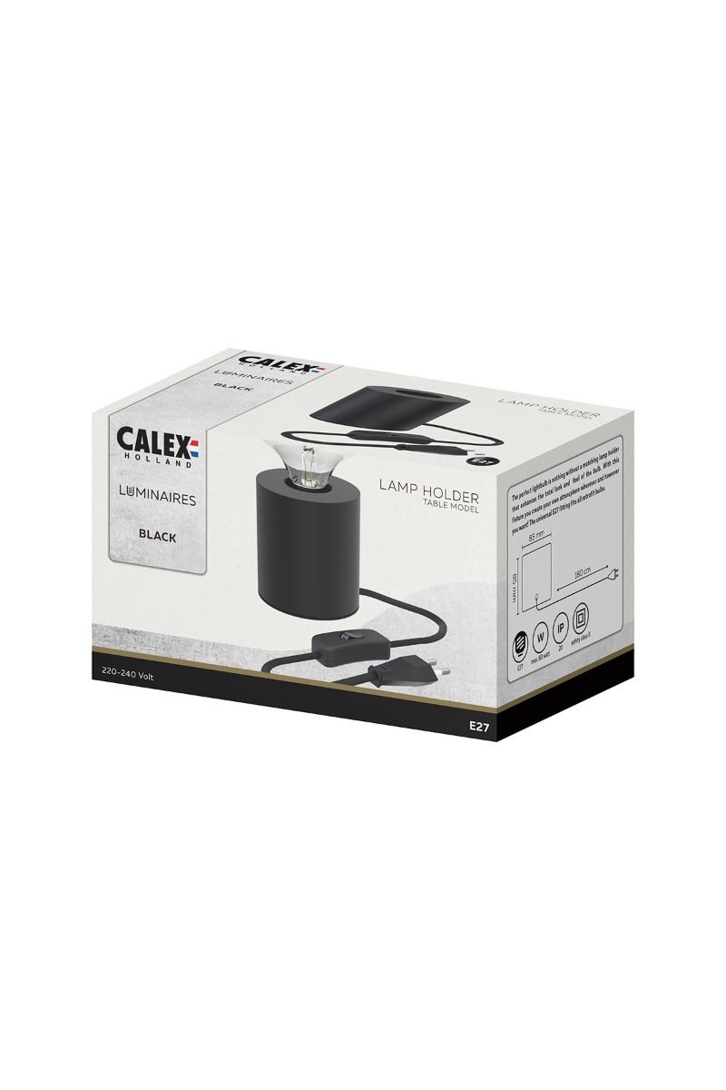 Tafelarmatuur Rond Zwart E27 85*85*85mm