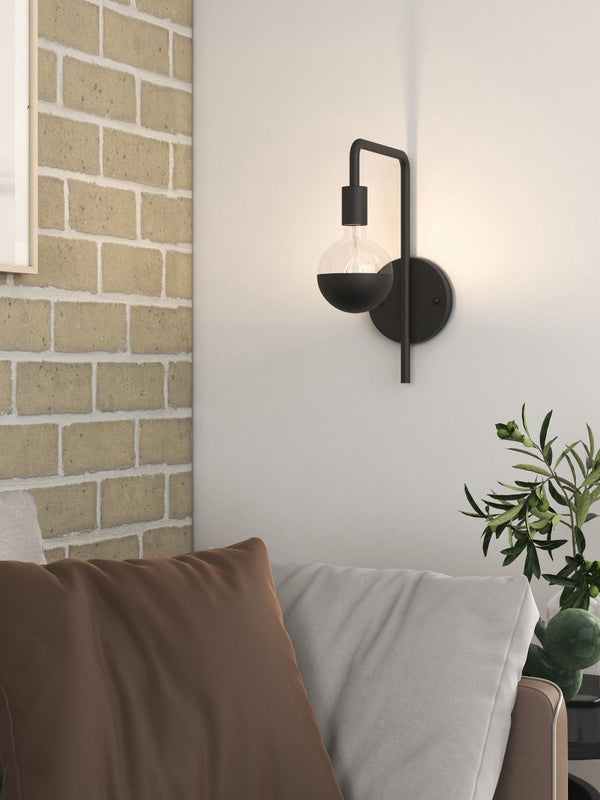 Wandarmatuur Zwart E27