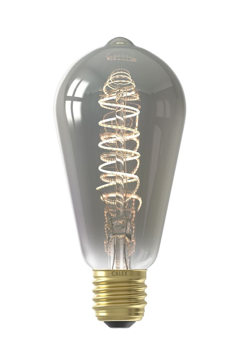 LED volglas Flex Filament Rustieklamp  ST64 Titanium 220-240V 4W 136lm 1800K E27 Dimbaar