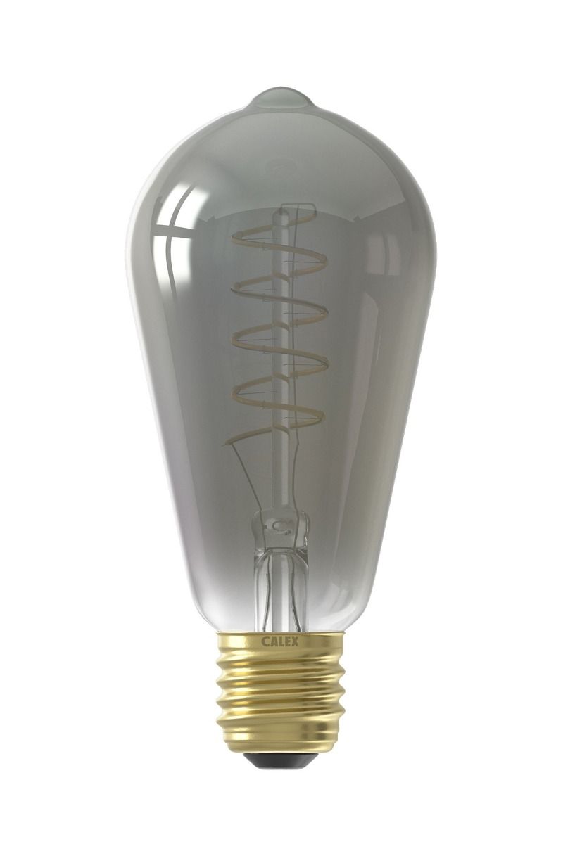 LED volglas Flex Filament Rustieklamp  ST64 Titanium 220-240V 4W 136lm 1800K E27 Dimbaar