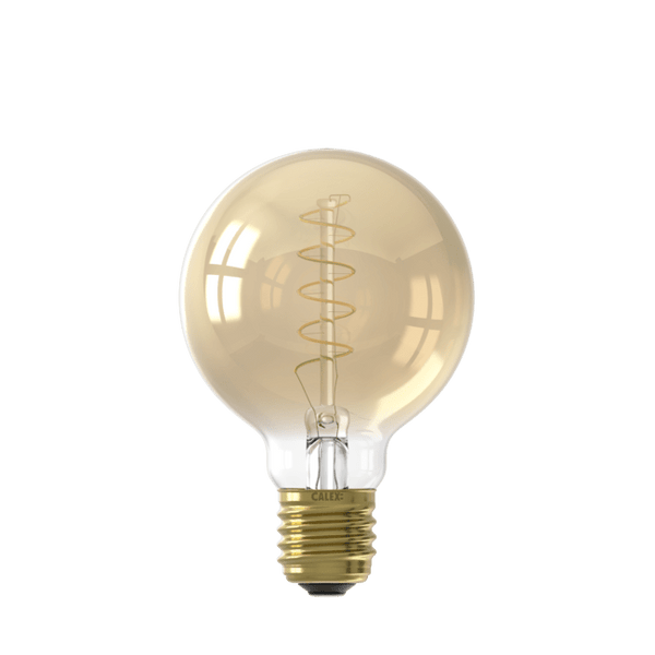 LED volglas Flex Filament Globelamp 220-240V 3.8W 250lm E27 G125, Goud 2100K Dimbaar