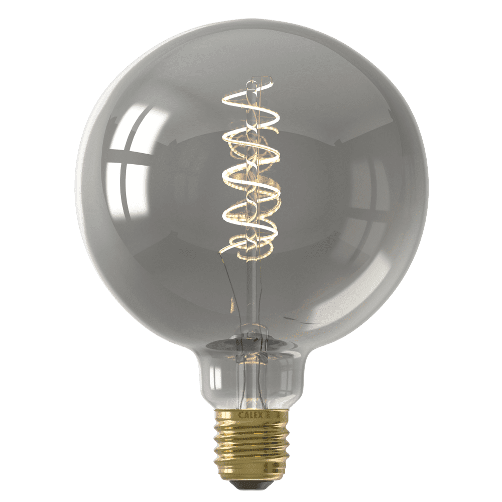 LED volglas Flex Filament Globelamp 220-240V 4W 136lm E27 G125, Titanium 1800K Dimbaar