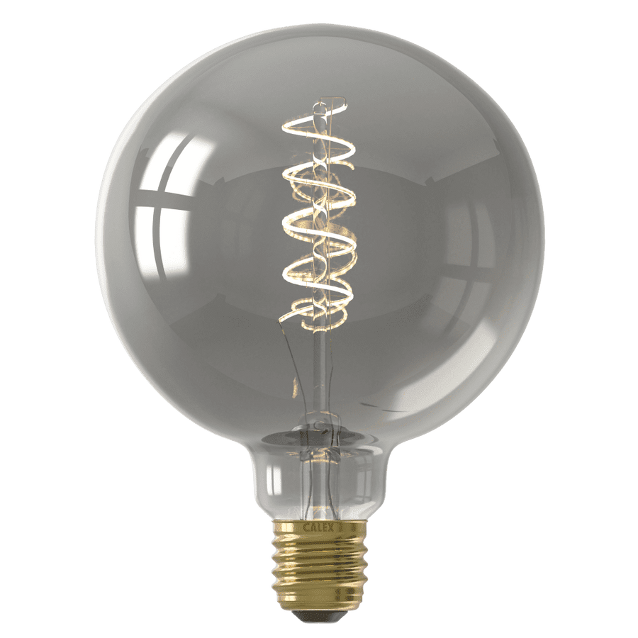 LED volglas Flex Filament Globelamp 220-240V 4W 136lm E27 G125, Titanium 1800K Dimbaar