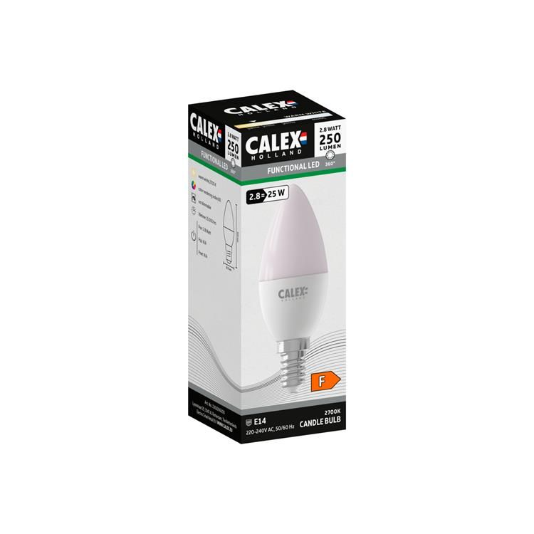 Calex led kaarslamp 220-240v 2.8w 250lm e14 b38, 2700k