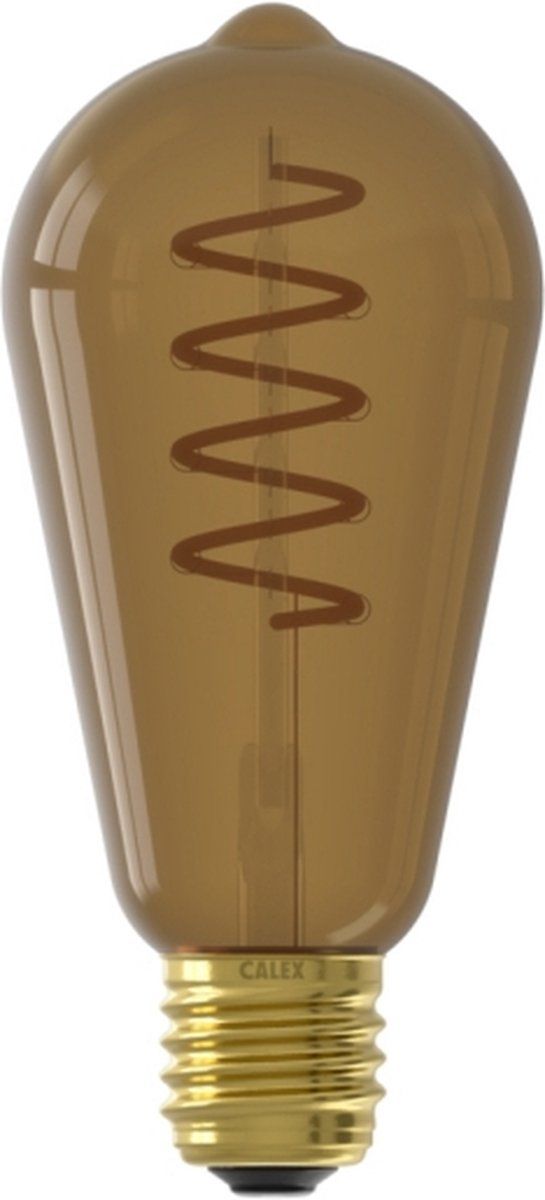 Rustiek ST64 Natural Flex Filament 220-240V 4W 100lm 1800K E27 Dimbaar met LED dimmer