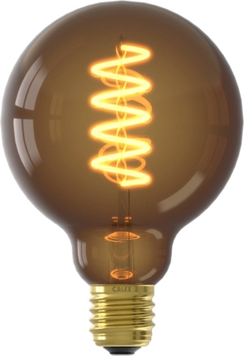 Globe G95 Natural Flex Filament 220-240V 4W 120lm 1800K E27 Dimbaar met LED dimmer