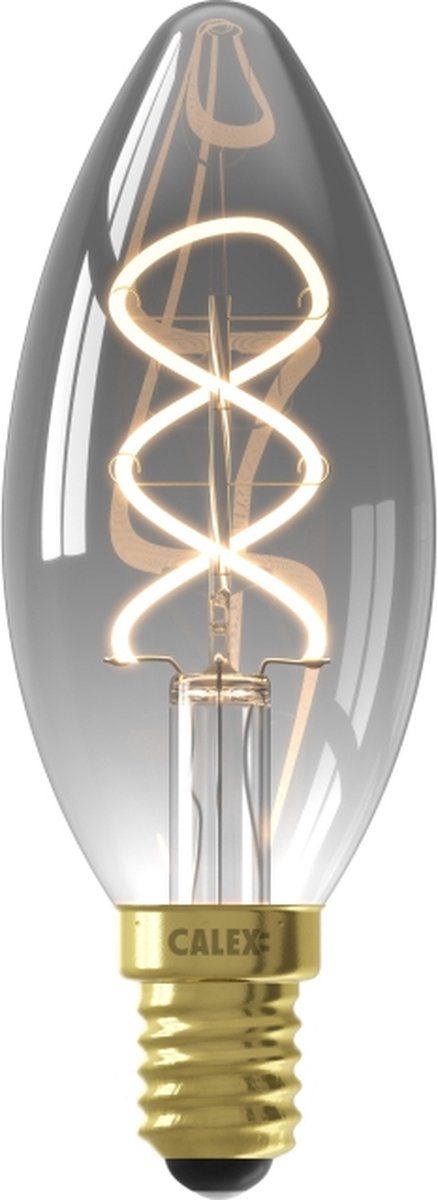 Kaars B35 Titanium Flex Filament 220-240V 4W 136lm 1800K E14 Dimbaar met LED dimmer