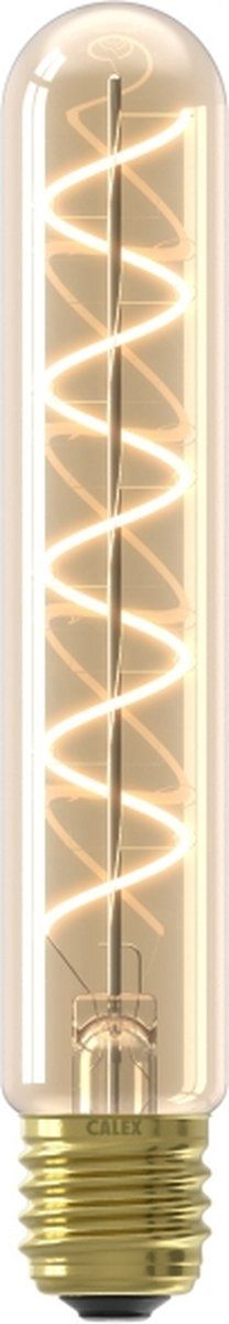 T32x185 Buis Goud Flex Filament 220-240V 2.5W 136lm 2100K E27 Dimbaar met LED dimmer