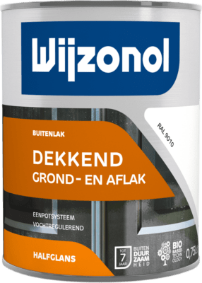 Wijzonol Grond- en Aflak in ??n RAL 9010 0,75 Liter