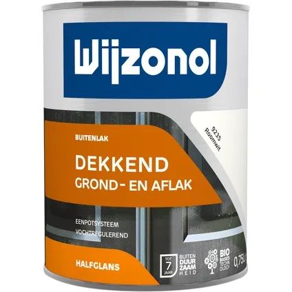 Wijzonol Grond- en Aflak in ??n 9235 Roomwit 0,75 Liter