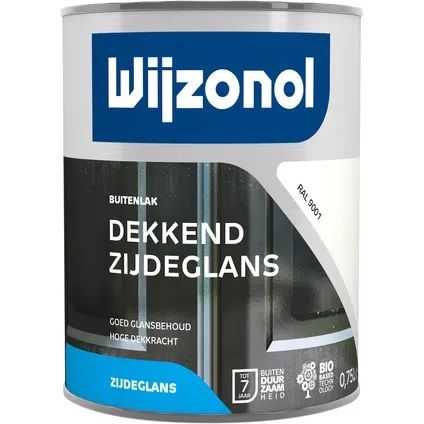 Wijzonol Dekkend Zijdeglanslak RAL 9001 0,75 Liter
