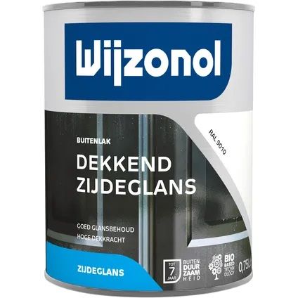 Wijzonol Dekkend Zijdeglanslak RAL 9010 0,75 Liter