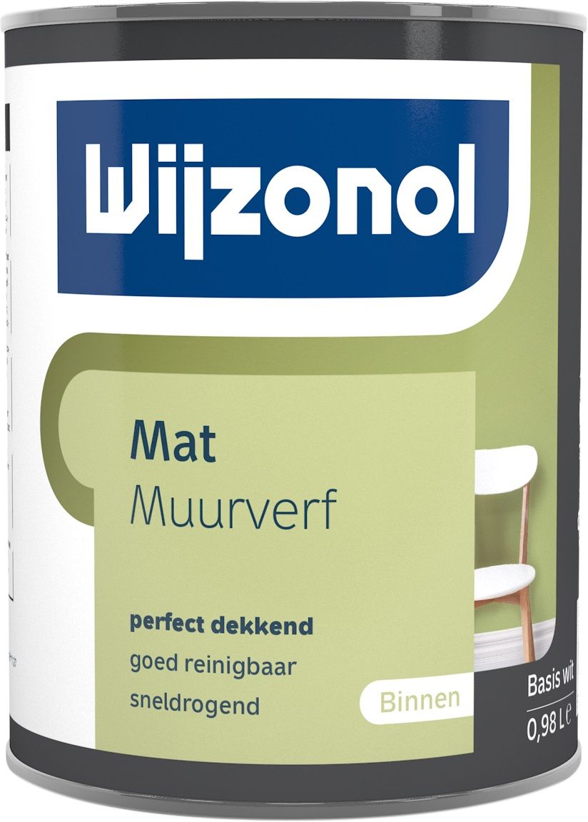 Wijzonol Muurverf Mat BW 1,0 Liter