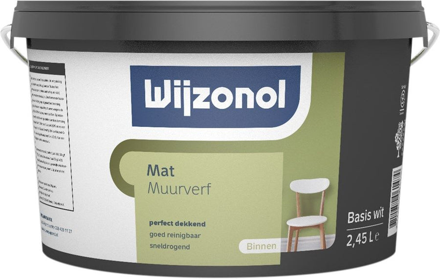 Wijzonol Muurverf Mat BW 2,5 Liter