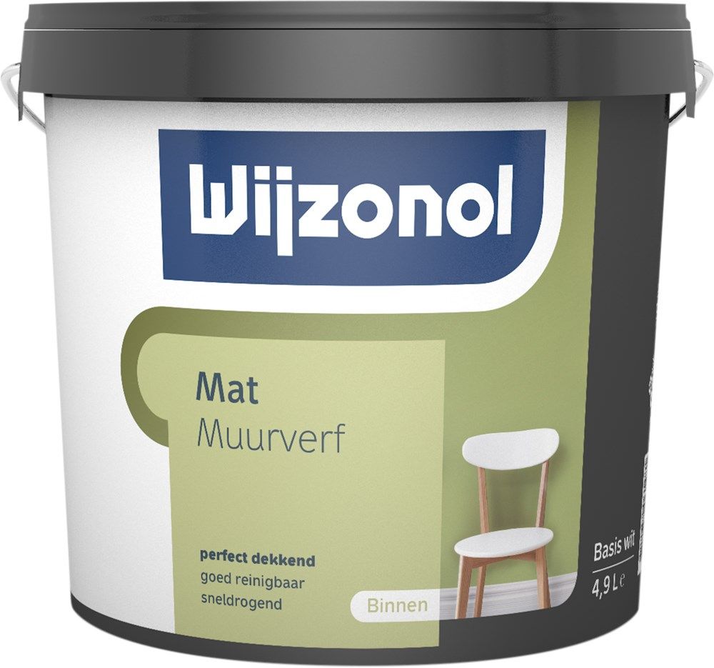 Wijzonol Muurverf Mat BW 5,0 Liter
