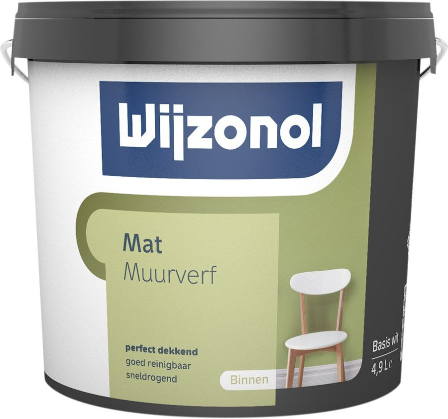 Wijzonol Muurverf Mat BW 5,0 Liter