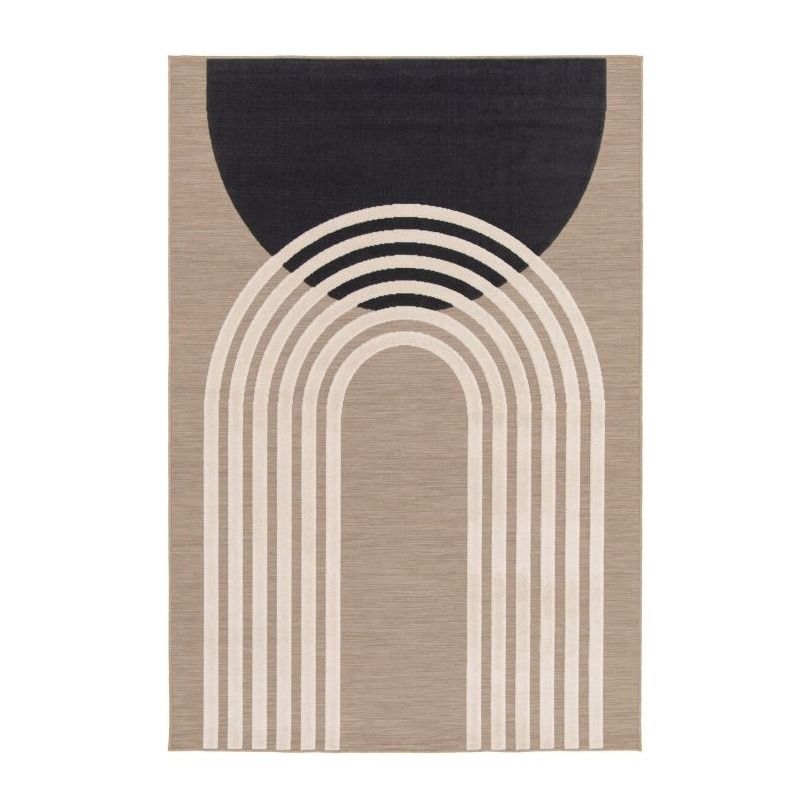 Art deco karpet 160x230 circle taupe