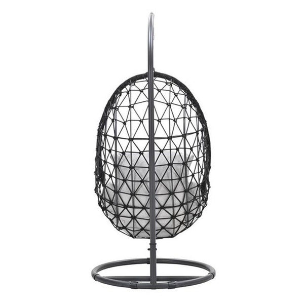 Panama swing chair egg rope zwart/valley sand