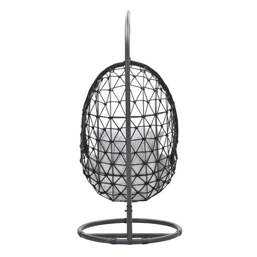 Panama swing chair egg rope zwart/valley sand