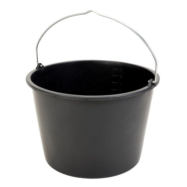 GRIPLINE-D Emmer 20 liter zwart met knopbeugel en literscala