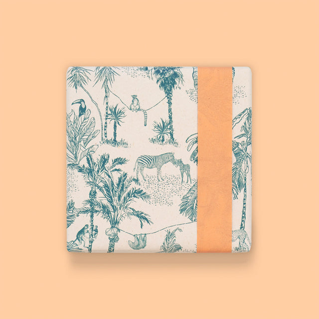 Vintage Jungle Green - Peach