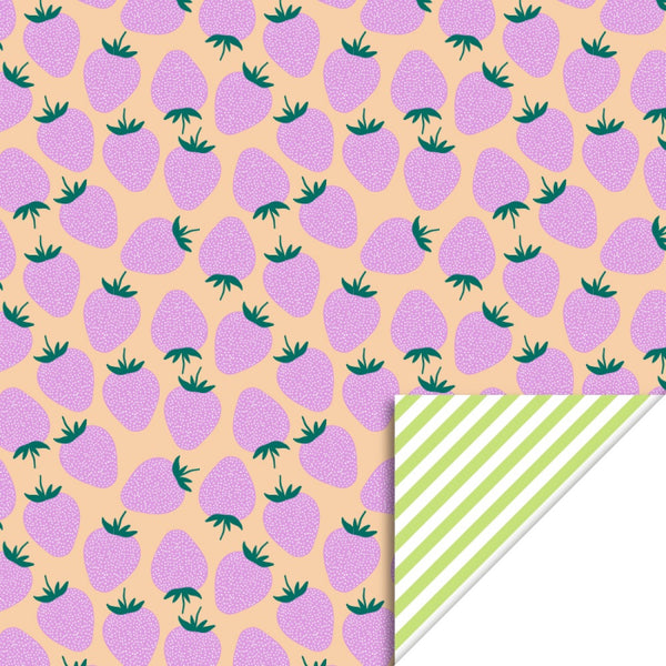 Strawberry Pink - Stripe Lime