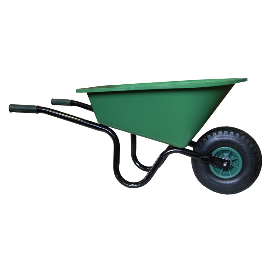 Kinderkruiwagen groen - bak 60 x 44 x 25/15 cm