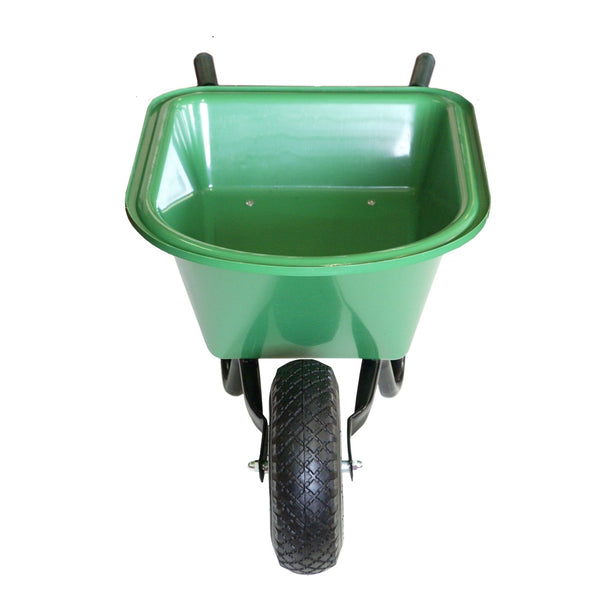 Kinderkruiwagen groen - bak 60 x 44 x 25/15 cm