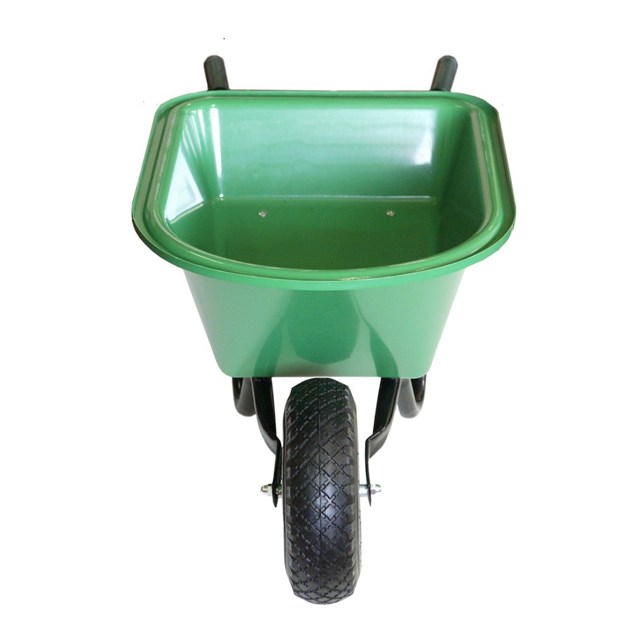 Kinderkruiwagen groen - bak 60 x 44 x 25/15 cm