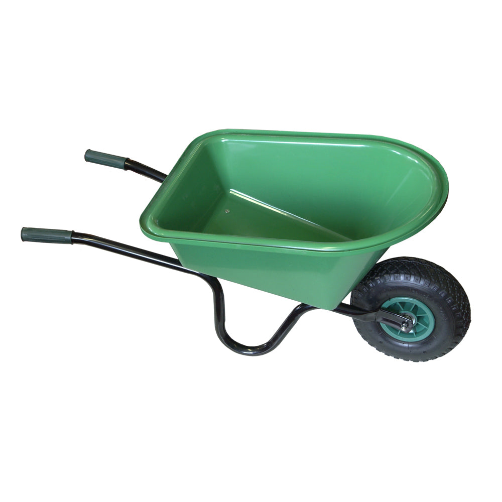 Kinderkruiwagen groen - bak 60 x 44 x 25/15 cm