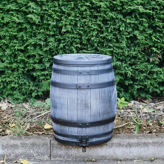 Roto regenton 50 liter ø 42 x h.54 cm grijs