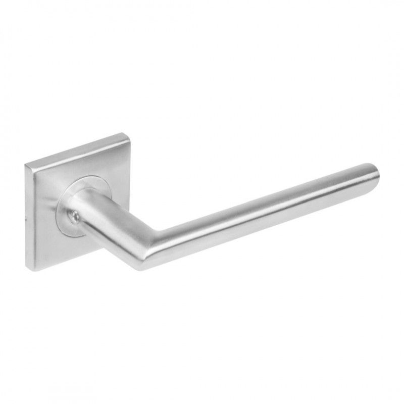 Deurkruk Ovaal/90? op rozet verdekt 53x53x8mm met nokken rvs