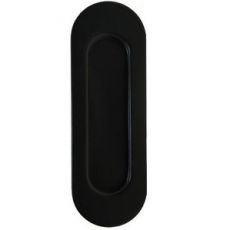 Schuifdeurkom ovaal 120x40mm blind zwart