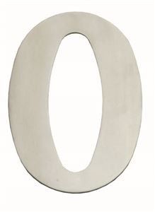 Huisnummer 0 150x2mm rvs