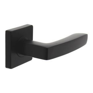 Deurkruk Minos op rozet verdekt 55x55x10mm met nokken zwart