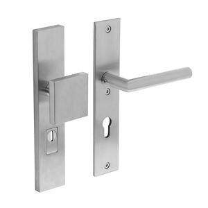 SKG3 veiligheidsbeslag rechthoekig 250x50mm greep/kruk Jura profielcilindergat 72mm met kerntrekbeveiliging rvs