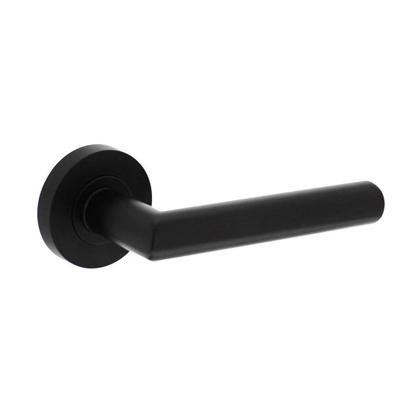 Deurkruk Bastian op rozet verdekt ?52x10mm met nokken zwart
