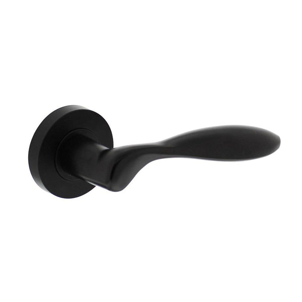 Deurkruk George op rozet verdekt ?52x10mm met nokken zwart