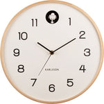 Wandklok Natural Cuckoo wit