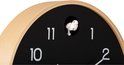 Wall clock natural cuckoo birch wood black