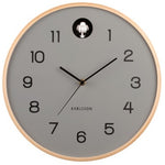 Wandklok Natural Cuckoo grijs