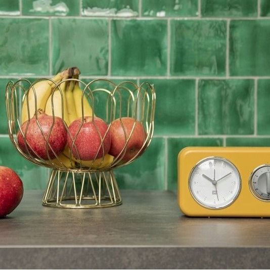 Fruit Basket Wired metal gold plated