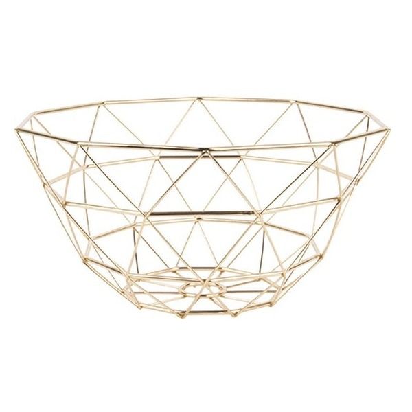 Fruit Basket Diamond Cut iron gold plated