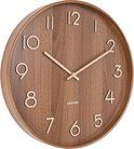 Wall clock Pure medium dark basswood