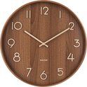 Wall clock Pure medium dark basswood