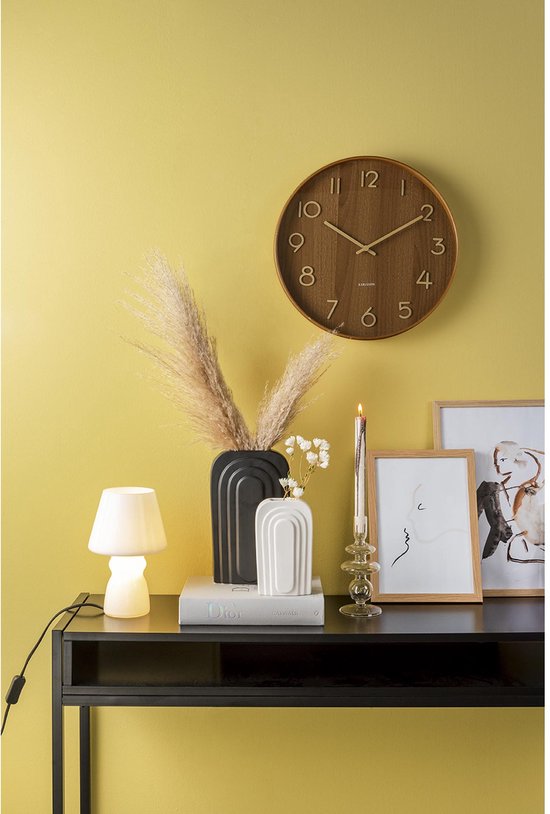 Wandklok Pure M donker hout