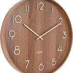 Wandklok Pure M donker hout